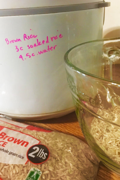 brown rice in a rice cooker camp topisaw