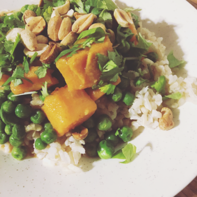 easy thai recipes curry peanuts rice cilantro peas
