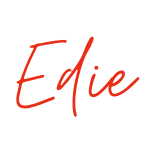 edie red letters script