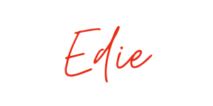 edie red letters script