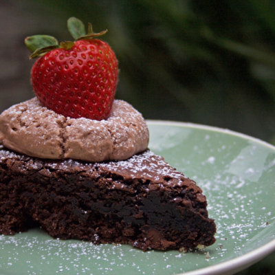 chocolate cake whipped cream strawberry brownie mix