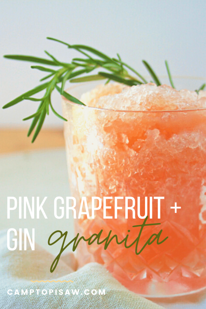 Pink Grapefruit and Rosemary Gin Granita