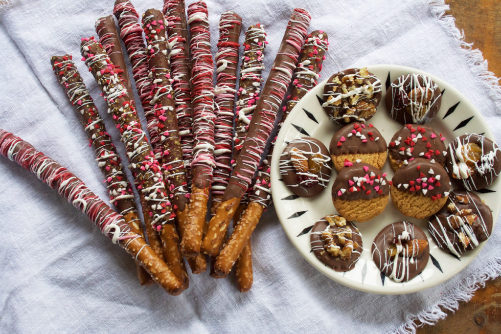 Valentine's Day Chocolate Covered Pretzels Cookies