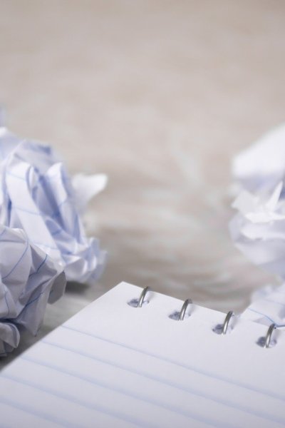 wadded up paper move past self doubt get things done