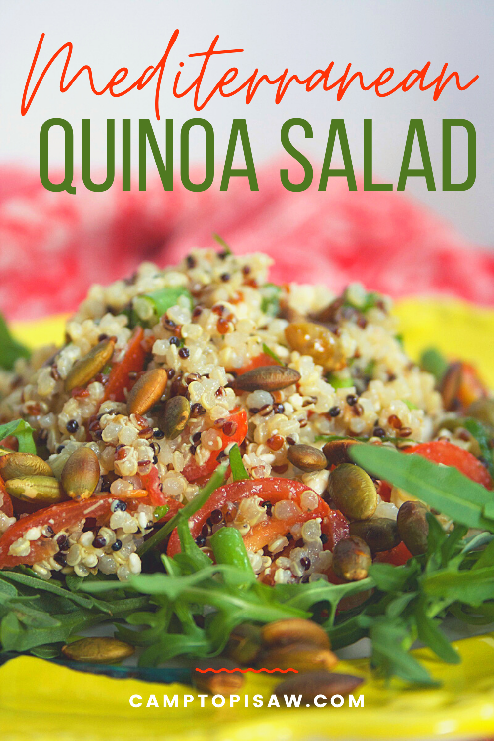 Mediterranean Herb Quinoa Salad Pin