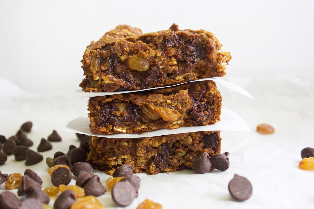 Double Pumpkin Breakfast Bars Stack