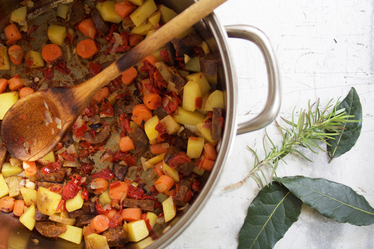 Vegan Lentil and Sausage Soup