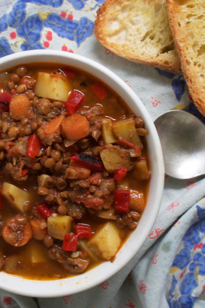 Vegan Lentil and Sausage Soup